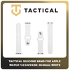 Original Γνήσιο Tactical 465 Silicone Band 38mm / 40mm For Apple Watch 1 , 2 , 3 , 4 , 5 , 6 , SE Smartwatch Bracelet Strap Λουράκι Ζώνη Σιλικόνης Για Ρολόι White Άσπρο