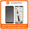 OEM HQ Xiaomi Redmi 7A , Redmi7A (MZB7995IN, M1903C3EG, M1903C3EH, M1903C3EI) Lcd Screen Display Οθόνη + Touch Screen Digitizer Μηχανισμός Αφής + Πλαίσιο Frame Bezel Black Μαύρο (Premium A+)