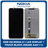 OEM HQ Nokia 8.1 Nokia8.1 , Nokia X7 NokiaX7 (TA-1099, TA-1113, TA-1115, TA-1131, TA-1119, TA-1121, TA-1128) IPS LCD Display Screen Assembly Οθόνη + Touch Screen Digitizer Μηχανισμός Αφής Black Μαύρο (Grade AAA+++)