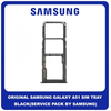 Original Γνήσιο Samsung Galaxy A51 A515F (SM-A515F) SIM Tray Cover Assy + Micro SD Tray Slot Υποδοχέας Βάση Θήκη Κάρτας SIM Κάλυμμα Black Μαύρο GH98-45036B (Service Pack By Samsung)