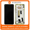 Γνήσιο Original Xiaomi Mi 11 Lite 4G (M2101K9AG), Mi 11 Lite 5G (M2101K9G), AMOLED LCD Display Assembly Screen Οθόνη + Touch Screen Digitizer Μηχανισμός Αφής + Frame Bezel Πλαίσιο Σασί Yellow Κίτρινο 56000J00K900 (Service Pack By Xiaomi)