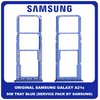 Original Γνήσιο Samsung Galaxy A21s 2020 A217 (A217F, A217F/DS, A217F/DSN, A217M, A217M/DS, A217N) SIM Tray + Micro SD Tray Βάση Θήκη Κάρτας Blue Μπλε GH98-45392C (Service Pack By Samsung)