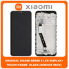 Γνήσια Original Xiaomi Redmi 9 , Redmi9 (M2004J19G, M2004J19C) IPS LCD Display Assembly Screen Unit Οθόνη + Touch Screen Digitizer Μηχανισμός Αφής + Πλαίσιο Σασί Frame Bezel Black Μαύρο 5600050J1900 (Service Pack By Xiaomi)
