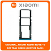 Original Γνήσιο Xiaomi Redmi Note 10 , Redmi Note10 (M2101K7AI, M2101K7AG) SIM Card Tray Cover Assy + Micro SD Tray Slot Υποδοχέας Βάση Θήκη Κάρτας SIM Κάλυμμα Green Πράσινο (Service Pack By Xiaomi)