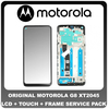 Γνήσιο Original Motorola MOTO G8 (XT2045) Lcd Display Screen Οθόνη + Touch Screen Digitizer Μηχανισμός Αφής + Frame Πλασιο Black 5D68C16383 (Service Pack By Motorola)
