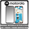 Γνήσιο Original Motorola MOTO G8 PLUS (XT2019) Lcd Display Screen Οθόνη + Touch Screen Digitizer Μηχανισμός Αφής + Frame Πλασιο Black 5D68C15529(Service Pack By Motorola)