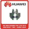 HQ OEM Συμβατό Για Huawei P20 Lite 2019, USB Type-C Charging Dock Connector Flex Sub Board, Καλωδιοταινία Υπό Πλακέτα Φόρτισης + Microphone Μικρόφωνο + Audio Jack Θύρα Ακουστικών (Grade AAA+++)