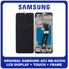​Γνήσια Original Samsung Galaxy A03, A 03 (SM-A035G, SM-A035G/DS) PLS LCD Display Screen Assembly Οθόνη + Touch Screen Digitizer Μηχανισμός Αφής + Frame Bezel Πλαίσιο Σασί Black Μαύρο GH81-21626A EU CODE (Service Pack By Samsung)