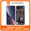 Γνήσια Original Xiaomi 12 5G (2201123G, 2201123C) / 12X 5G (2112123AC,2112123AG) / 12S 5G (2206123SC)​ AMOLED LCD Display Screen Assembly Οθόνη + Touch Screen Digitizer Μηχανισμός Αφής + Frame Bezel Πλαίσιο Σασί Black Μαύρο 56000300L300 (Service Pack By Xiaomi)