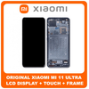 Γνήσια Original Xiaomi Mi 11 ULTRA, Mi11 ULTRA (M2102K1G, M2102K1C) AMOLED LCD Display Screen Assembly Οθόνη + Touch Screen Digitizer Μηχανισμός Αφής + Frame Bezel Πλαίσιο Σασί Black Μαύρο 56000300K100 (Service Pack By Xiaomi)