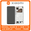 Γνήσια Original Xiaomi Mi 11 4G, Mi 11 5G (M2011K2C, M2011K2G) AMOLED LCD Display Assembly Screen Οθόνη + Touch Screen Digitizer Μηχανισμός Αφής + Frame Bezel Πλαίσιο Σασί Silver Ασημί 56000700K200 (Service Pack By Xiaomi)