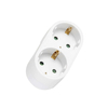 Electric Power Strip no Brand, 1 to 2 Way, 220v, Without Cable, White - 17706