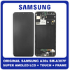 Γνήσια Original Samsung Galaxy A30s (SM-A307F, SM-A307FN,) Super AMOLED LCD Display Screen Assembly Οθόνη + Touch Screen Digitizer Μηχανισμός Αφής + Frame Bezel Πλαίσιο Σασί Black Μαύρο GH82-21190A (Service Pack By Samsung)
