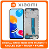 Γνήσια Original Xiaomi Redmi Note 11 (2201117TG), AMOLED LCD Display Screen Assembly Οθόνη + Touch Screen Digitizer Μηχανισμός Αφής + Frame Bezel Πλαίσιο Σασί  Black Μαύρο 5600010K7T00 (Service Pack By Xiaomi)