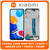 Γνήσια Original Xiaomi Redmi Note 11 (2201117TG, 2201117TI), AMOLED LCD Display Screen Assembly Οθόνη + Touch Screen Digitizer Μηχανισμός Αφής + Frame Bezel Πλαίσιο Σασί  Black Μαύρο 5600010K7T00 (Service Pack By Xiaomi)