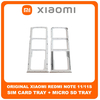 Γνήσια Original Xiaomi Redmi Note 11 (2201117TG, 2201117TI), Redmi Note 11S (2201117SG, 2201117SI) SIM Card Tray + Micro SD Tray Slot Υποδοχέας Βάση Θήκη Κάρτας SIM Pearl White Άσπρο (Service Pack By Xiaomi)