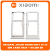 Γνήσια Original Xiaomi Redmi Note 10 5G, Redmi Note10 5G (M2103K19G, M2103K19C) SIM Card Tray + Micro SD Tray Slot Υποδοχέας Βάση Θήκη Κάρτας SIM Chrome Silver Ασημί 482000009L9X​ (Service Pack By Xiaomi)