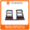 Γνήσια Original Xiaomi Poco F3, Poco F3 (M2012K11AG) Sim Card Tray Dual Sim Υποδοχέας Θήκης Κάρτας Sim Deep Ocean Blue Μπλε​ (Service Pack By Xiaomi)