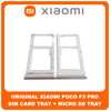 Γνήσια Original Xiaomi Poco X3 Pro, Poco X3Pro (M2102J20SG, M2102J20SI) SIM Card Tray + Micro SD Tray Slot Υποδοχέας Βάση Θήκη Κάρτας SIM Rose Gold (Service Pack By Xiaomi)