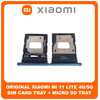 Γνήσια Original Xiaomi Mi 11 Lite 4G (M2101K9AG, M2101K9AI), Mi 11 Lite 5G (M2101K9G, M2101K9C, M2101K9R) SIM Card Tray + Micro SD Tray Slot Υποδοχέας Βάση Θήκη Κάρτας SIM Bubblegum Blue Μπλε (Service Pack By Xiaomi)