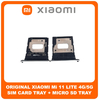 Γνήσια Original Xiaomi Mi 11 Lite 4G (M2101K9AG, M2101K9AI), Mi Lite 5G (M2101K9G, M2101K9C, M2101K9R) SIM Card Tray + Micro SD Tray Slot Υποδοχέας Βάση Θήκη Κάρτας SIM White Άσπρο (Service Pack By Xiaomi)