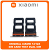 Γνήσια Original Xiaomi 12 (2201123G, 2201123C), Xiaomi12X (2112123AC, 2112123AG) Sim Card Tray Dual Sim Υποδοχέας Θήκης Κάρτας Sim Purple Μωβ​ (Service Pack By Xiaomi)