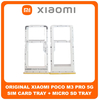 Γνήσια Original Xiaomi Poco M3 Pro 5G (M2103K19PG, M2103K19PI) SIM Card Tray + Micro SD Tray Slot Υποδοχέας Βάση Θήκη Κάρτας SIM Poco Yellow Κίτρινο​ (Service Pack By Xiaomi)