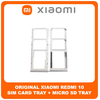 Γνήσια Original Xiaomi Redmi 10, Xiaomi Redmi10 (21061119AG, 21061119DG, 21061119AL) SIM Card Tray + Micro SD Tray Slot Υποδοχέας Βάση Θήκη Κάρτας SIM Pebble White Άσπρο ​ (Service Pack By Xiaomi)