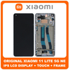 Γνήσια Original Xiaomi Mi 11 Lite 4G (M2101K9AG), Mi 11 Lite 5G (M2101K9G), Mi 11 Lite 5G NE (2109119DG), AMOLED LCD Display Screen Assembly Οθόνη + Touch Screen Digitizer Μηχανισμός Αφής + Frame Bezel Πλαίσιο Σασί Snowflake White Άσπρο 5600040K9D00 (Service Pack By Xiaomi)