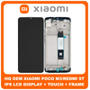 HQ OEM Συμβατό Για Xiaomi Poco M3 (M2010J19CG), Redmi 9T (J19S, M2010J19SG, M2010J19SY) IPS LCD Display Screen Assembly Οθόνη + Touch Screen Digitizer Μηχανισμός Αφής + Frame Bezel Πλαίσιο Σασί  Black Μαύρο (Grade AAA+++)