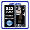 Γνήσια Original Samsung Galaxy S23 Ultra 5G (SM-S918B, SM-S918B/DS) Dynamic AMOLED 2X LCD Display Screen Assembly Οθόνη + Touch Screen Digitizer Μηχανισμός Αφής + Frame Bezel Πλαίσιο Σασί Green Πράσινο GH82-30465C (Service Pack By Samsung)