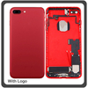 OEM HQ Apple Iphone 7 Plus Back Battery Cover- Housing Καπάκι Μπαταρίας- Σασί + Πλαινά πλήκτρα Side Keys + Θήκη Κάρτας Sim Holder Red