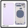 HQ OEM Apple Iphone 11, Iphone11 (A2221, A2111, A2223) BACK BATTERY COVER MIDDLE FRAME- HOUSING ΚΑΠΑΚΙ ΜΠΑΤΑΡΙΑΣ- ΣΑΣΙ + ΠΛΑΙΝΑ ΠΛΗΚΤΡΑ SIDE KEYS + ΘΗΚΗ ΚΑΡΤΑΣ SIM HOLDER PURPLE (Grade AAA++