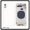 HQ OEM Apple Iphone 11, Iphone11 (A2221, A2111, A2223)​ BACK BATTERY COVER MIDDLE FRAME- HOUSING ΚΑΠΑΚΙ ΜΠΑΤΑΡΙΑΣ- ΣΑΣΙ + ΠΛΑΙΝΑ ΠΛΗΚΤΡΑ SIDE KEYS + ΘΗΚΗ ΚΑΡΤΑΣ SIM HOLDER WHITE (Grade AAA+++)