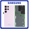 Γνήσια Original Samsung Galaxy S23 Ultra 5G (SM-S918B, SM-S918B/DS) Rear Back Battery Cover Πίσω Κάλυμμα Καπάκι Πλάτη Μπαταρίας + Camera Lens Τζαμάκι Κάμερας Lavender GH82-30400D (Service Pack By Samsung)