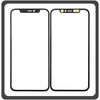 HQ OEM Συμβατό Με Apple iPhone 11 Pro, iPhone 11Pro (A2215, A2160, A2217, iPhone12,3) Premium Aftermarket Front Glass For Refurbished Μπροστινό Τζαμάκι Για Ανακατασκευή + Frame Πλαίσιο Black Μαύρο (Premium A+​)