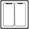 HQ OEM Συμβατό Με Apple iPhone 12 Pro Max, iPhone 12 ProMax (A2411, A2342) Premium Aftermarket Front Glass For Refurbished Μπροστινό Τζαμάκι Για Ανακατασκευή + Frame Πλαίσιο Black Μαύρο (Premium A+​)
