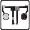 HQ OEM Συμβατό Με Apple iPad Pro 12.9 (2015) (A1584, A1652, iPad6,7, iPad6,8) Home Button Κεντρικό Κουμπί + Flex Cable Gold Χρυσό (Premium A+​)