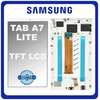 Γνήσια Original Samsung Galaxy Tab A7 Lite Wifi (SM-T220), TFT LCD Display Screen Assembly Οθόνη + Touch Screen Digitizer Μηχανισμός Αφής + Frame Bezel Πλαίσιο Σασί White Άσπρο GH81-20639A​ (Service Pack By Samsung)