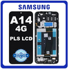 Γνήσια Original Samsung Galaxy A14 4G, Galaxy A 14 (SM-A145P, SM-A145R) PLS LCD Display Screen Assembly Οθόνη + Touch Screen Digitizer Μηχανισμός Αφής + Frame Bezel Πλαίσιο Σασί Black Μαύρο GH81-23541A GH81-23540A (Service Pack By Samsung)