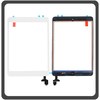HQ OEM Συμβατό Με Apple iPad Mini 2 (A1489, A1490), Touch Panel Screen Digitizer Μηχανισμός Αφής White + Home Button Κεντρικό Κουμπί White Άσπρο (Premium A+​)