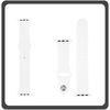 HQ OEM Replacement For Apple Watch 38mm (Series 1,2) Bracelet Strap Λουράκι Ζώνη Σιλικόνης White Άσπρο Bulk