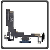 Γνήσια Original For iPhone 14, iPhone14 (A2882, A2649) Charging Dock Connector Lightning Flex With Board Καλωδιοταινία Κονέκτορας Φόρτισης + Microphone Μικρόφωνο Blue Μπλε Pulled