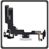 Γνήσια Original For iPhone 14, iPhone14 (A2882, A2649) Charging Dock Connector Lightning Flex With Board Καλωδιοταινία Κονέκτορας Φόρτισης + Microphone Μικρόφωνο Purple Μωβ Pulled