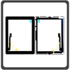 HQ OEM for iPad 3/4 Touch Screen DIgitizer Μηχανισμός Αφής Τζάμι + Home Button Black (Grade AAA+++)