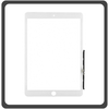 HQ OEM for iPad8 iPad 8 th generation 10,2 Inch (2020) A2270 A2428 A2429 A2430 Touch Screen  Digitizer Μηχανισμός Αφής Τζάμι  White Ασπρο(Grade AAA+++)