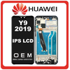 HQ OEM Συμβατό Με Huawei Y9, Huawei Y 9 (2019) IPS LCD Display Screen Assembly Οθόνη + Touch Screen Digitizer Μηχανισμός Αφής + Frame Bezel Πλαίσιο Σασί Black Μαύρο (Premium A+)