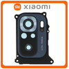 Γνήσια Original Xiaomi Redmi Note 10S 4G (M2101K7BG, M2101K7BI) Camera Frame Πίσω Πλαίσιο Κάμερας + Camera Lens Τζαμάκι Κάμερας Onyx Gray Μαύρο (Service Pack By Xiaomi)