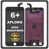 HQ OEM Συμβατό Με Apple iPhone 6+, iPhone 6 Plus (A1522, A1524) APLONG High Brightness LCD Display Screen Assembly Οθόνη + Touch Screen Digitizer Μηχανισμός Αφής Black Μαύρο (Premium A+) (Lifetime Warranty Για Συνεργατες B2B​)
