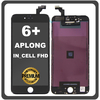 HQ OEM Συμβατό Με Apple iPhone 6+, iPhone 6 Plus (A1522, A1524) APLONG In Cell FHD LCD Display Screen Assembly Οθόνη + Touch Screen Digitizer Μηχανισμός Αφής Black Μαύρο (Premium A+) (Lifetime Warranty Για Συνεργατες B2B​)